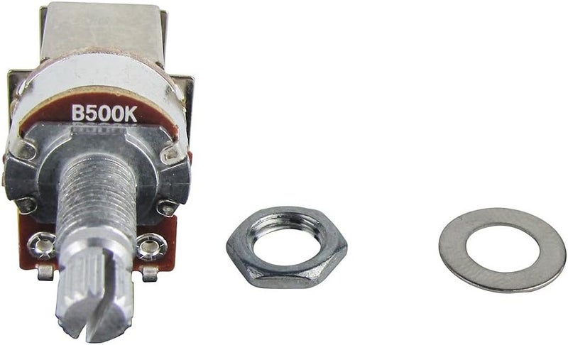 FLEOR A500K+B500K Push Pull Guitar Pots 18-Spline Long Split Shaft Tone Volume Guitar Potentiometers,Pack of 4 - Image 3